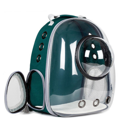 Cat backpack carrier with transparent window for small dogs and cats, hands-free pet travel bag