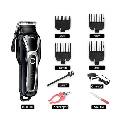 Professional Pet Hair Clipper LCD Display | Dog & Cat Grooming Trimmer