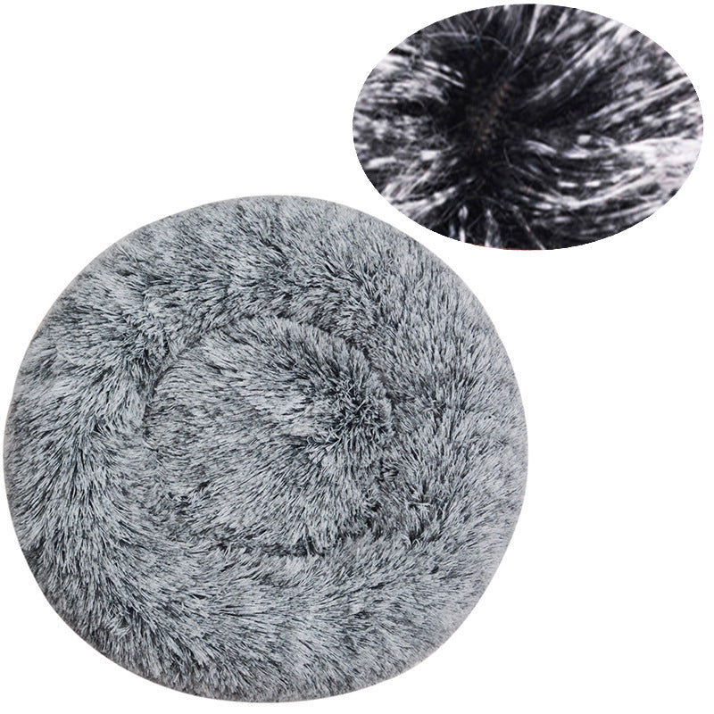 Machine-washable Plush Round Dog Bed