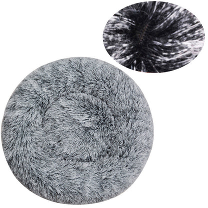 Machine-washable Plush Round Dog Bed