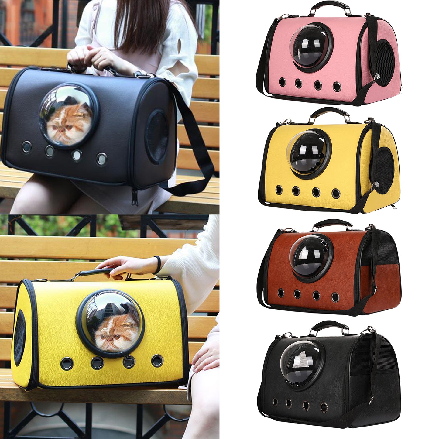 Pet carrier backpack / travel backpack for cats & small dogs