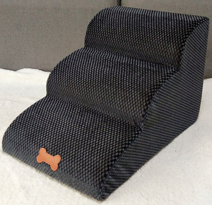 3-step soft dog stairs for small dogs, puppies and cats