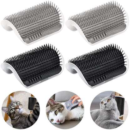 Cat Self Grooming Arch Brush – Wall Mounted Pet Groomer for Shedding Control