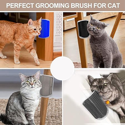 Cat Self Grooming Arch Brush – Wall Mounted Pet Groomer for Shedding Control