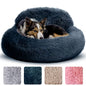 Calming Plush Cat Bed – Warm Donut Pet Nest for Cats & Dogs