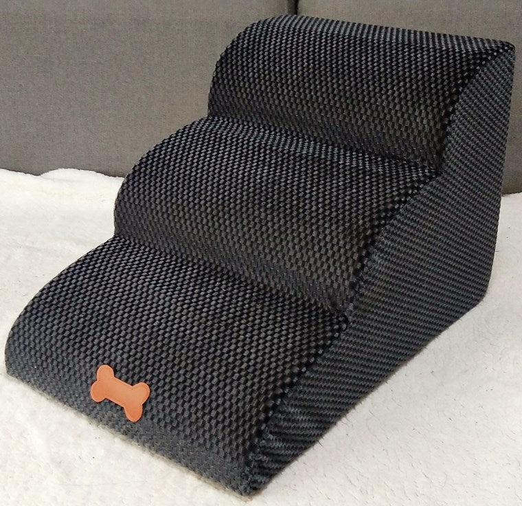 Dog Stairs for Small Dogs and Cats – 3 Step Washable Pet Stairs