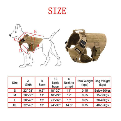 Pet Vest Dog Training 6-Piece Set – Tactical Dog Training Harness Suit for Control & Walking