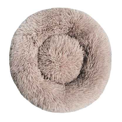 Machine-washable Plush Round Dog Bed