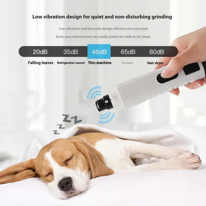 Cat & Dog Nail Grinder | Safe Electric Pet Nail Trimmer LED Light