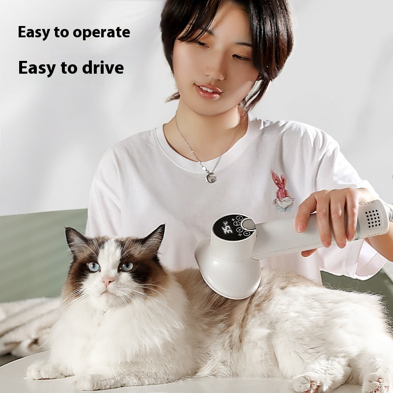 Dog & Cat Grooming Blow Dryer Brush – 2 in 1 Pet Hair Dryer & Comb with LED Display