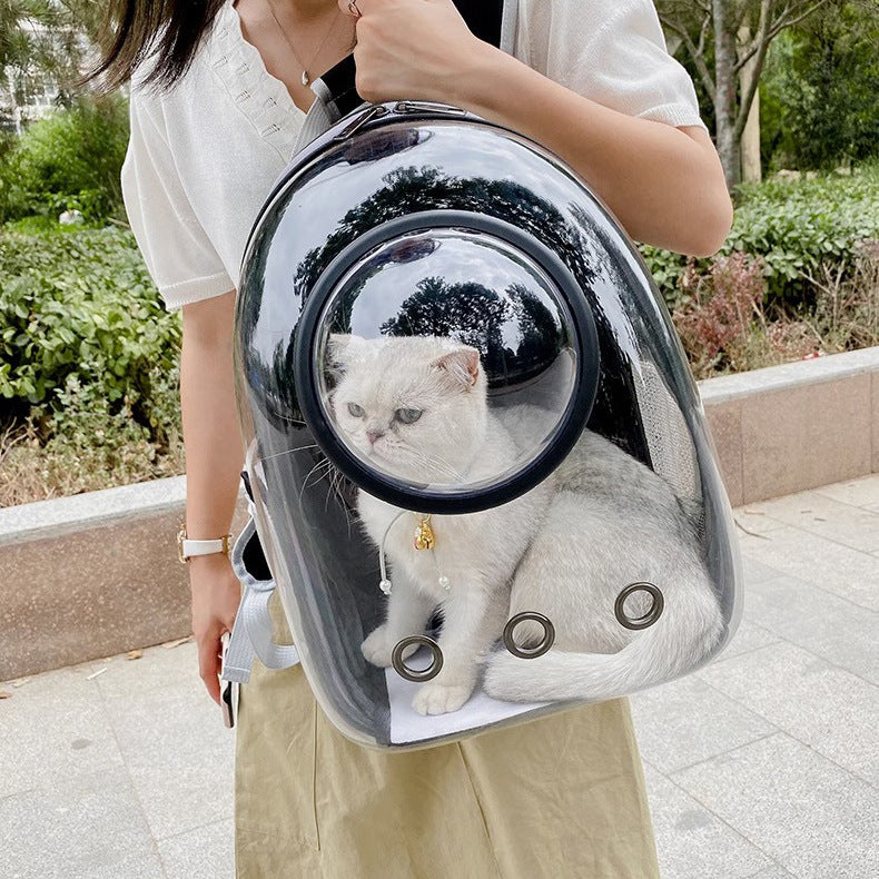Cat Backpack Carrier with Skylight Window – Breathable Travel Bag for Cats & Small Dogs