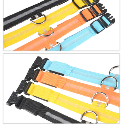 LED Dog & Cat Collar for Night Walks | Rechargeable Pet Collar