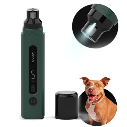 Dog & Cat Nail Grinder – Quiet Rechargeable Trimmer with LED Light