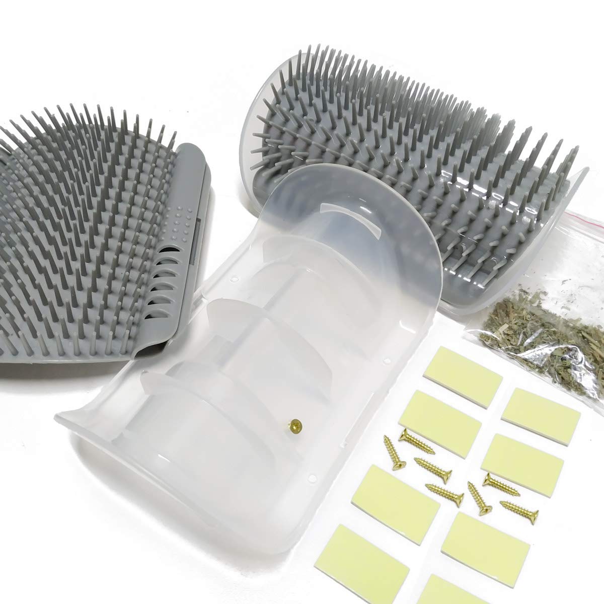 Cat Self Grooming Arch Brush – Wall Mounted Pet Groomer for Shedding Control