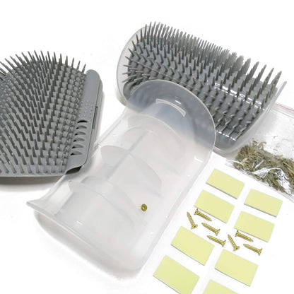 Cat Self Grooming Arch Brush – Wall Mounted Pet Groomer for Shedding Control