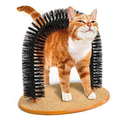 Cat Grooming Arch & Scratcher Toy for Indoor Cats