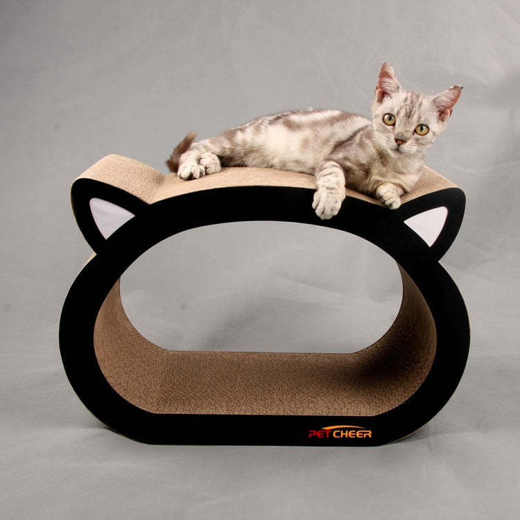 Cat scratch board for indoor cats made of corrugated cardboard, durable cat scratcher for furniture protection and cat play