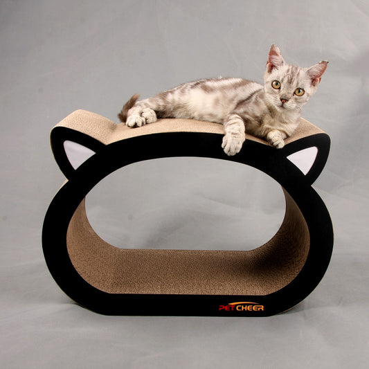Cat scratch board for indoor cats made of corrugated cardboard, durable cat scratcher for furniture protection and cat play