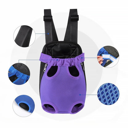 Dog carrier backpack designed for front and back carrying