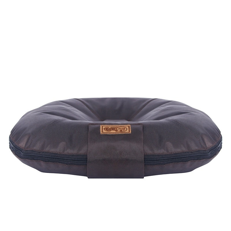 Soft donut dog bed for small dogs, washable and comfortable pet sleeping bed