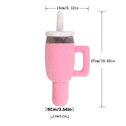Pink pet water cup toy