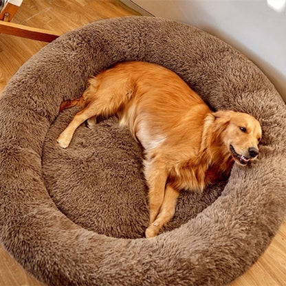 Thick winter dog sleeping bag bed with soft plush washable removable floor mat for dogs