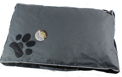 Waterproof Oxford dog pillow mat with removable washable cover for dog house, kennel, and crate